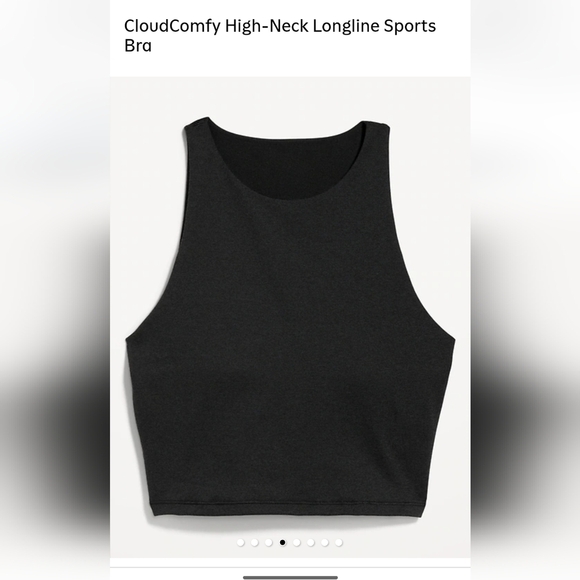 Black High-Neck Longline Sports Bra XL NWOT - Picture 4 of 6